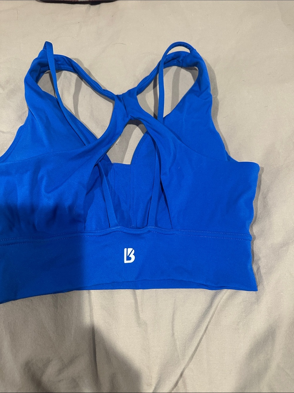 BuffBunny Electric Blue Strappy Sports Bra - Picture 3 of 4